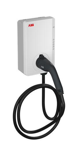 Зарядна станция за стена Terra 22.1 kW, 3P 32A, с кабел 5m и конектор Type 2, IP54 IK08, RFID 4G, ABB, Зарядни станции за електромобили, 6AGC082157