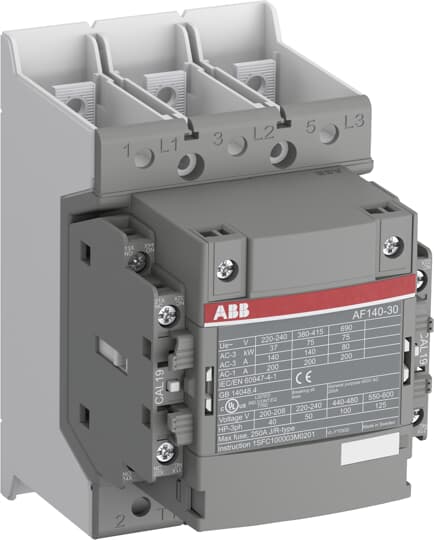 Контактор AF140-30-22B 3P 75kW (140A AC-3) 2NO+2NC 100...250V 50/60Hz ABB, 1SFL447002R1322