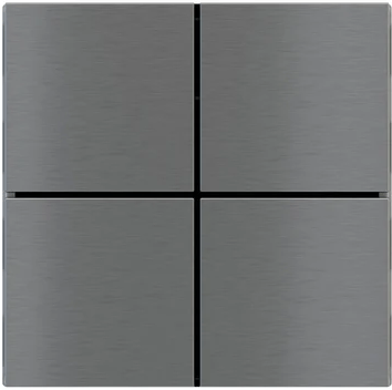 Лицев панел за 4 бутона 40x40 FF Metal Titanium EKINEX, EK-TQQ-GBS