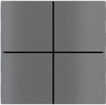 Лицев панел за 4 бутона 40x40 FF Metal Titanium EKINEX, EK-TQQ-GBS