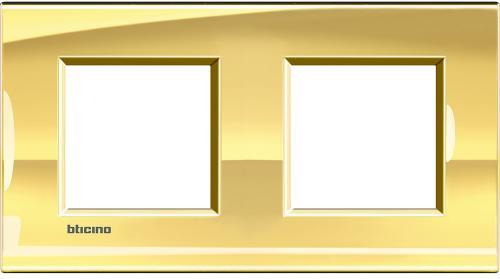 Рамка 2х2 мод. метална правоъгълна Ice gold LL Bticino , BTICINO, LNA4802M2OA