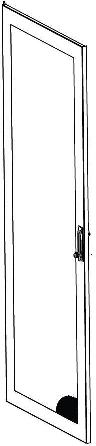 Врата единична перфорирана за шкаф 42U W800 Estap, LEGRAND, DOORB800D