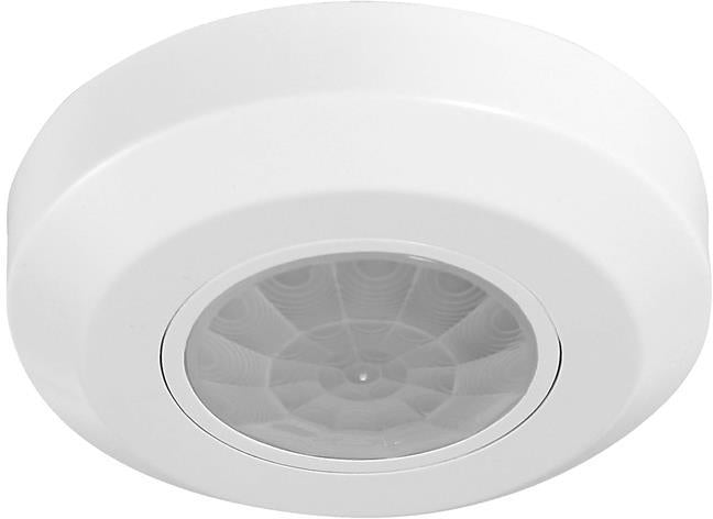 Датчик за движение PIR, за открит монтаж на таван, 360°, обхват D8m @ h=2.2m, IP20, цвят Бял Commel, COMMEL, C311-107