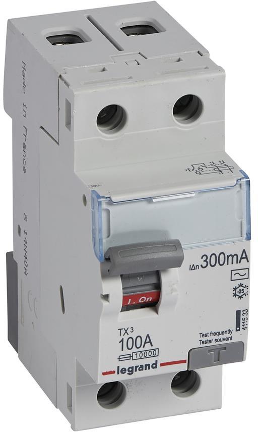 ДТЗ 2P 100А 300mА серия TX3 ID тип AC Legrand, LEGRAND НИСКО НАПРЕЖЕНИЕ, 411533