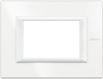 Рамка 3 мод. правоъгълна White monochrom Axolute Bticino, BTICINO, HA4803HD