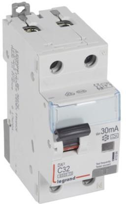 ДТЗ комбинирана DX3 1P+N 32A крива C 30mA тип A 10kA 2 мод. Legrand, LEGRAND НИСКО НАПРЕЖЕНИЕ, 411064