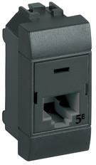 Розетка RJ45 cat.5e UTP 1 мод. цвят Антрацит LL Bticino, BTICINO, L4262C5E