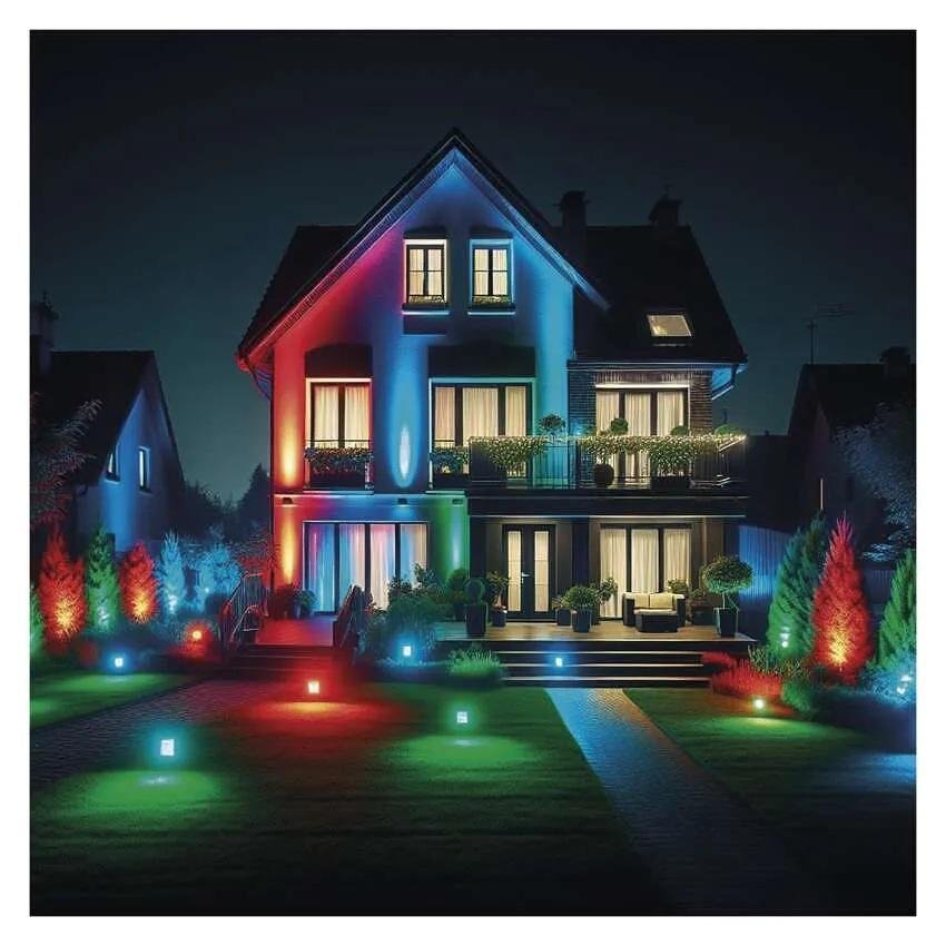 Прожектор LED 50W RGBW 4300lm 25000h IP65 черен Wi-Fi GoSmart EMOS
