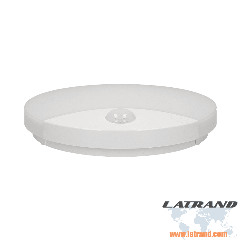 VIRAZON LED 15W, плафон със сензор за движение 1050lm, IP44, 4000K, млечно бял цвят - AD-PL-6064WLPMR4, ORNO