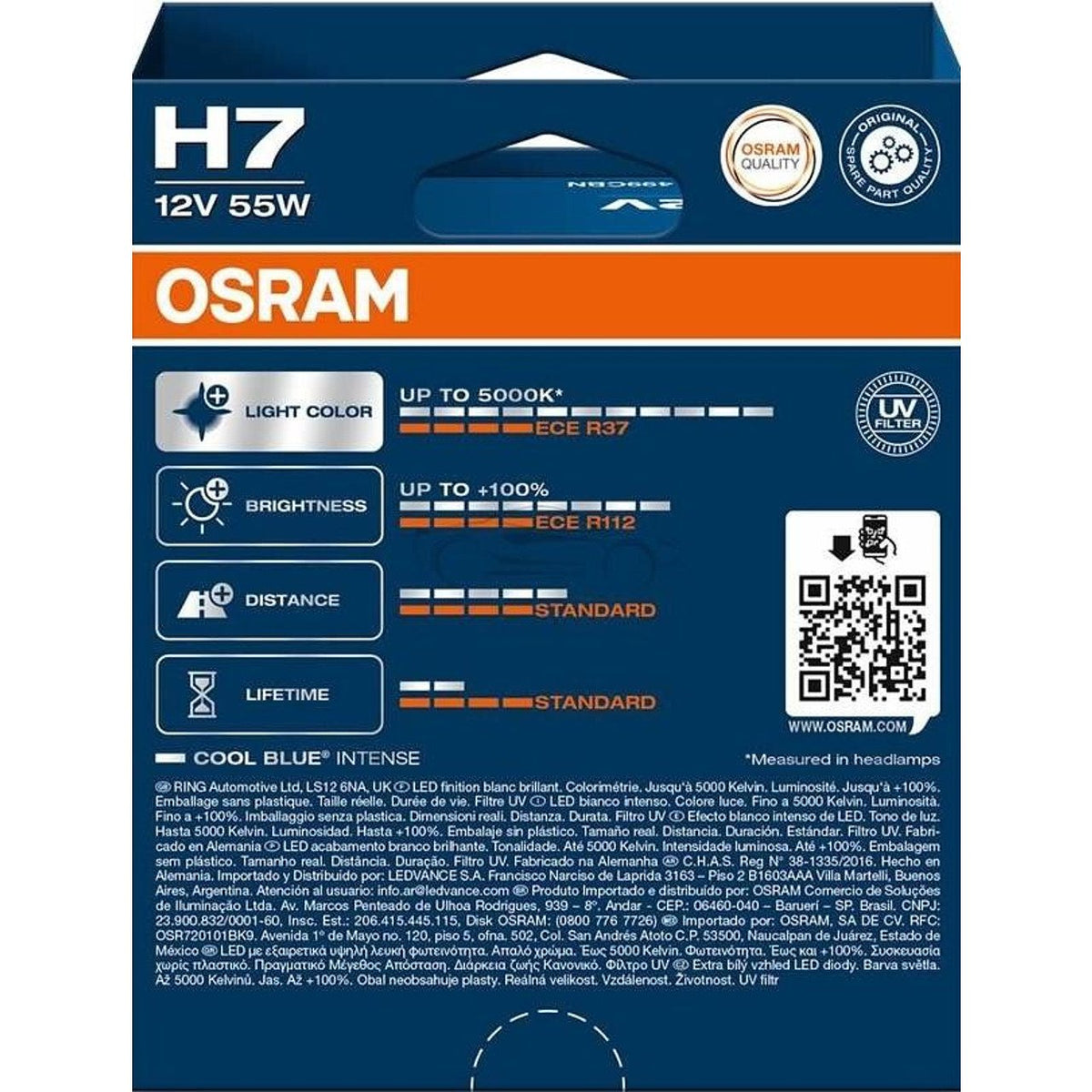 АВТОМОБИЛНА ЛАМПА 64210CBN H7 55W 12V PX26D DUOBOX OSRAM