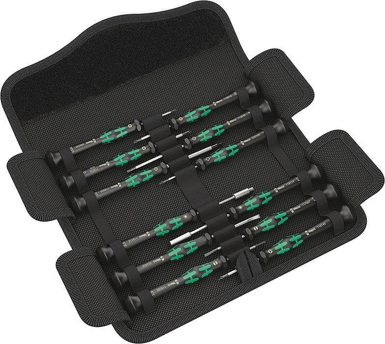 Комплект отвертки, 2x шлиц, 3x PH, 3x TX, 1x mx, 2x за гайки и 1x за чипове, Electronics 12 Kraftform Micro Wera - W073677