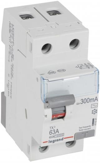ДТЗ 2P 63А 300mА серия TX3 ID тип AC Legrand, LEGRAND НИСКО НАПРЕЖЕНИЕ, 411531