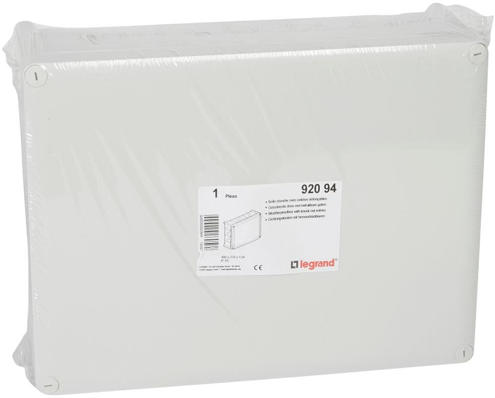 Разклонителна кутия открит монтаж 360x270x124мм IP55 без отвори цвят Сив Plexo Legrand, LEGRAND, 92094