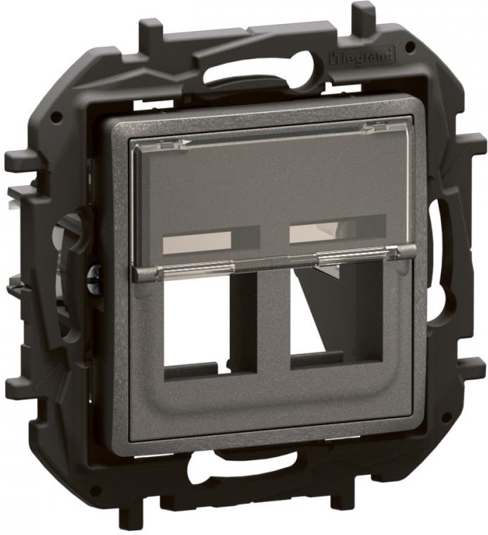 Розетка за 2xRJ45 Keystone цвят Сив Niloe New Legrand, LEGRAND, NP171MG