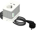 Модул за бюро 1х шуко и 2хUSB тип A+C, кабел 2м, цвят Бял / Текстил Unica System+ SE, SCHNEIDER ELECTRIC, INS44050