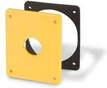 Капачка с отвор ф22мм ЖЪЛТА за табла Block и Domino 70x87mm Scame-654.0101Y