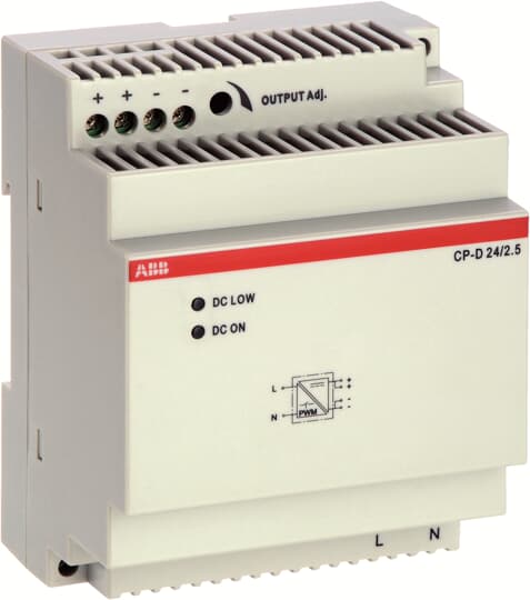 Захранващ блок CP-D In: 100...240VAC Out: 24VDC/2.5A ABB, 1SVR427044R0200