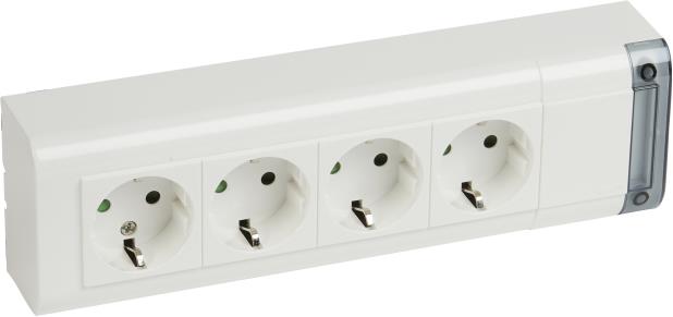 Контакт 4х шуко 16A открит монтаж Legrand, LEGRAND, 50626