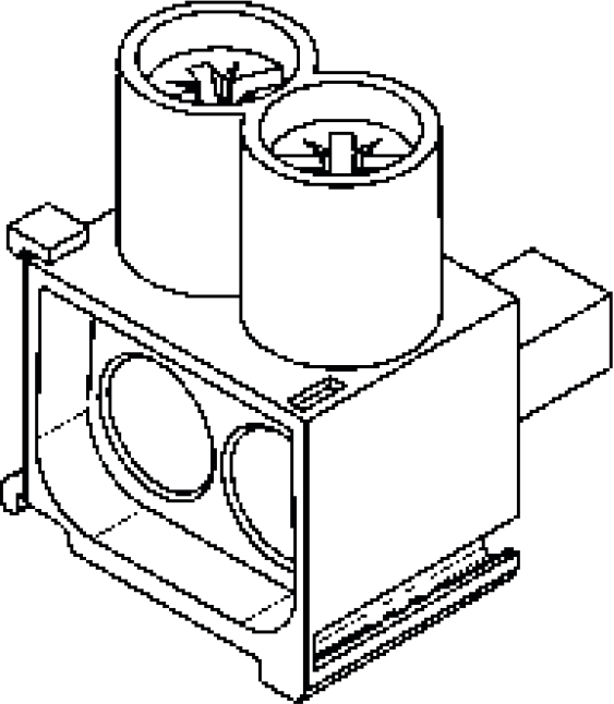 Изолиран конектор СИВ към устройство AS/SNK 2x25mm² Pollmann, POLLMANN, PE2010807