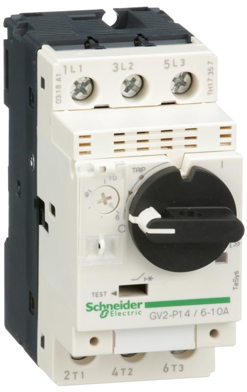 Моторна защита TeSys GV2P 3kW TM 6...10A 100kA SE, SCHNEIDER ELECTRIC НИСКО НАПРЕЖЕНИЕ, GV2P14