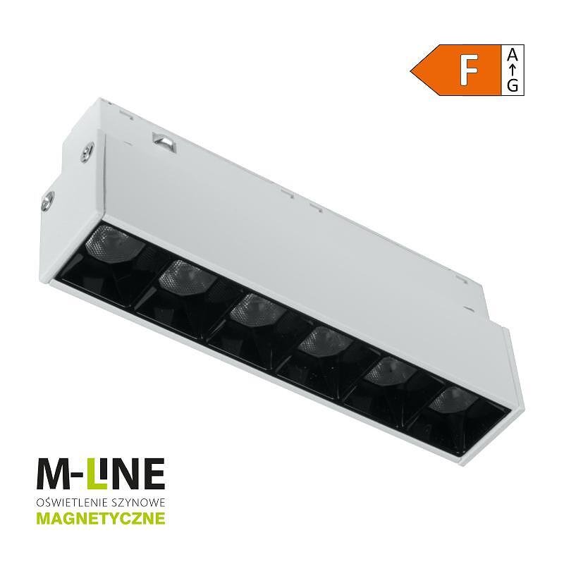 Линейна магнитна лампа за релсова система M-LINE, бяла, 6 W, 480 lm, 4000 K, DPM, MTL-SPL-6W-W