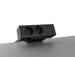 Модул DeskUp 3M с 2х Шуко и USB тип C+C, цвят Черен, Digitel, DIGITEL, DT16272