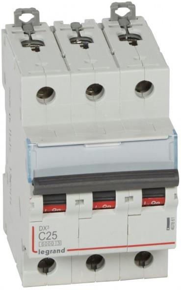 Автоматичен прекъсвач DX3 3P 25A крива С 6kA Legrand, LEGRAND НИСКО НАПРЕЖЕНИЕ, 407861
