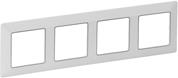 Рамка 4х цвят Бяла с хром Valena Life Legrand, LEGRAND, 754034