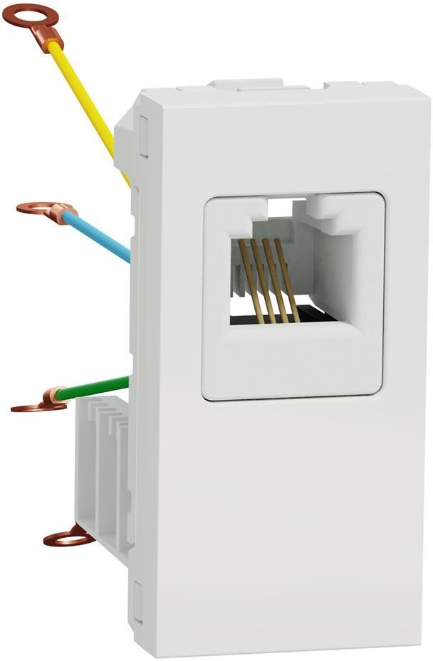 Розетка телефон RJ12 1 мод. цвят Бял Unica SE, SCHNEIDER ELECTRIC, NU349118