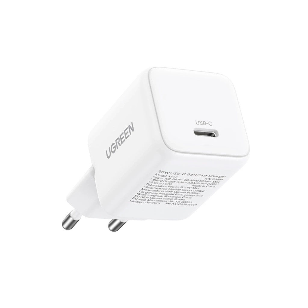 УНИВЕРСАЛНО ЗАРЯДНО УСТРОЙСТВО X513 220V 1xUSB-C GaN 30W mini UGREEN - БЯЛ