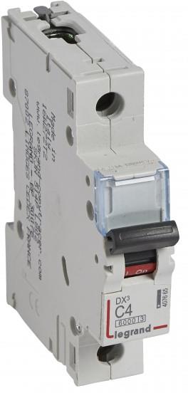 Автоматичен прекъсвач DX3 1P 4A крива С 6kA Legrand, LEGRAND НИСКО НАПРЕЖЕНИЕ, 407665