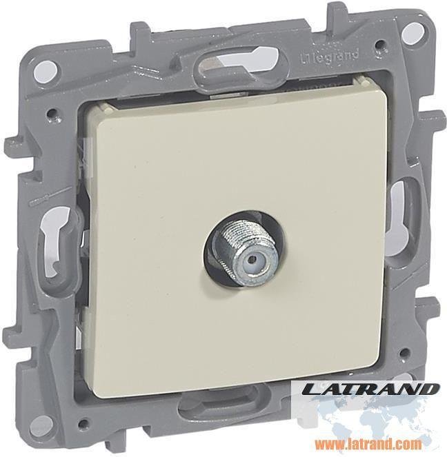 Розетка TV F конектор цвят крем Niloe Legrand - 764650