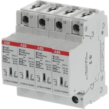 Катоден отводител тип 1+2 OVR 12.5kA 275V 4P ABB, 2CTB815710R2300