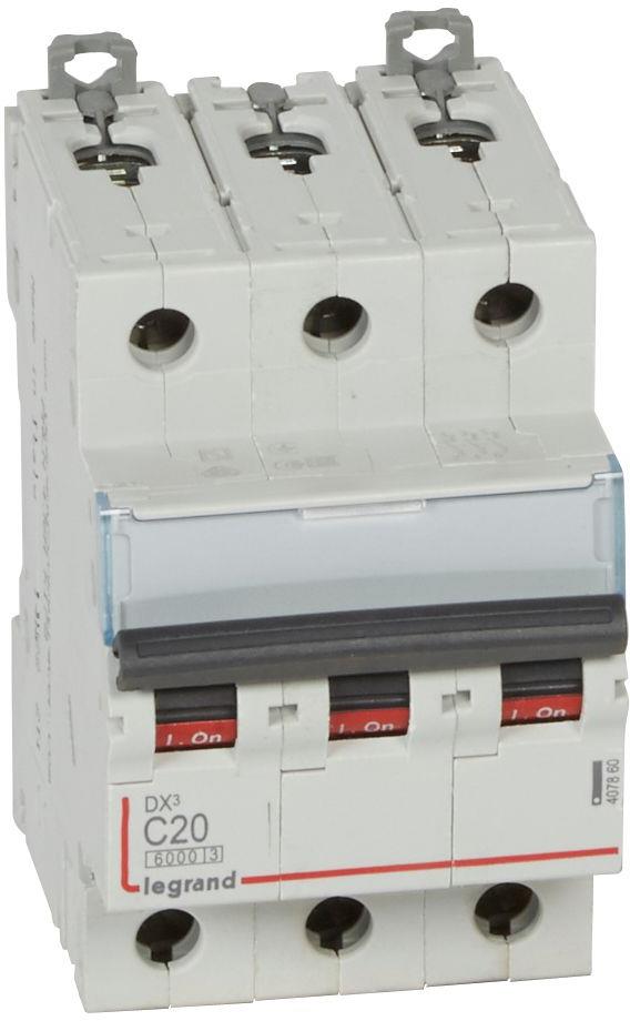 Автоматичен прекъсвач DX3 3P 20A крива С 6kA Legrand, LEGRAND НИСКО НАПРЕЖЕНИЕ, 407860