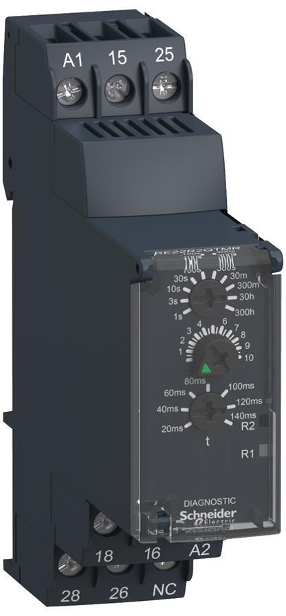 Реле за време, звезда-триъгълник, 1x 0.1s…300h, 1c/o 8A, 24...240Vac/dc SE, SCHNEIDER ELECTRIC НИСКО НАПРЕЖЕНИЕ, RE22R2QTMR