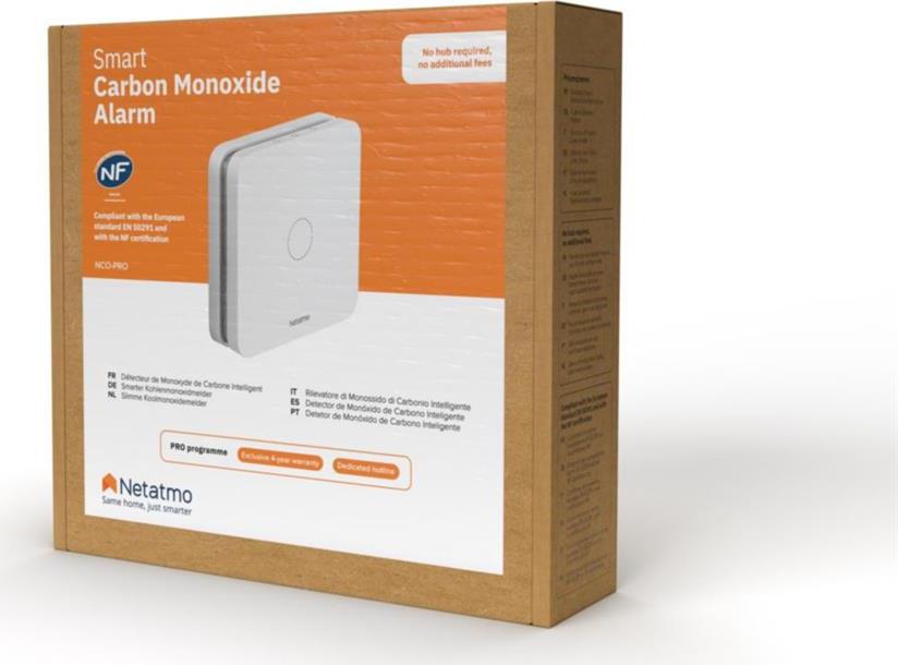 Детектор за въглероден окис Smart Netatmo /до изчерпване/, NETATMO , NCO-PRO