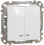Сериен ключ с подсветка цвят Бял Sedna SE, SCHNEIDER ELECTRIC, SDD111105L
