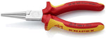 Клещи с дълъг объл връх, хромирани, VDE 1000V жълто-червена ръкохватка 160мм, Knipex - K3036160