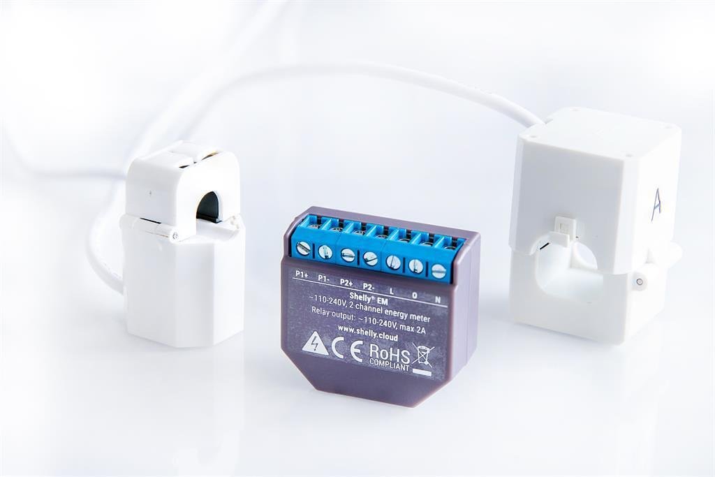 Микромодул Smart монофазен мерител 2х 120A Shelly EM - 262207
