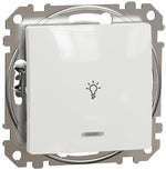 Бутон с подсветка и символ "лампа" цвят Бял Sedna SE, SCHNEIDER ELECTRIC, SDD111132L