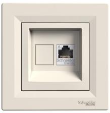 Розетка RJ45 UTP cat.6 моноблок цвят Крем Asfora SE, SCHNEIDER ELECTRIC, EPH4700123