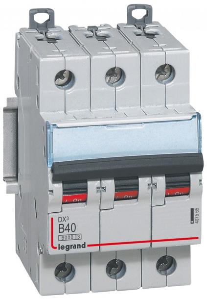 Автоматичен прекъсвач DX3 3P 40A крива B 6kA Legrand, LEGRAND НИСКО НАПРЕЖЕНИЕ, 407565