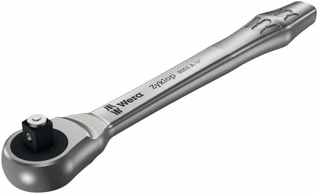 Тресчотка метална ¼", ръкохватка 141мм, 8003 A Zyklop Metal Wera - W004003