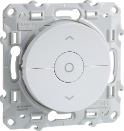 Ключ за щори 6A с три бутона цвят Бял Odace SE /до изчерпване/, SCHNEIDER ELECTRIC, S520208