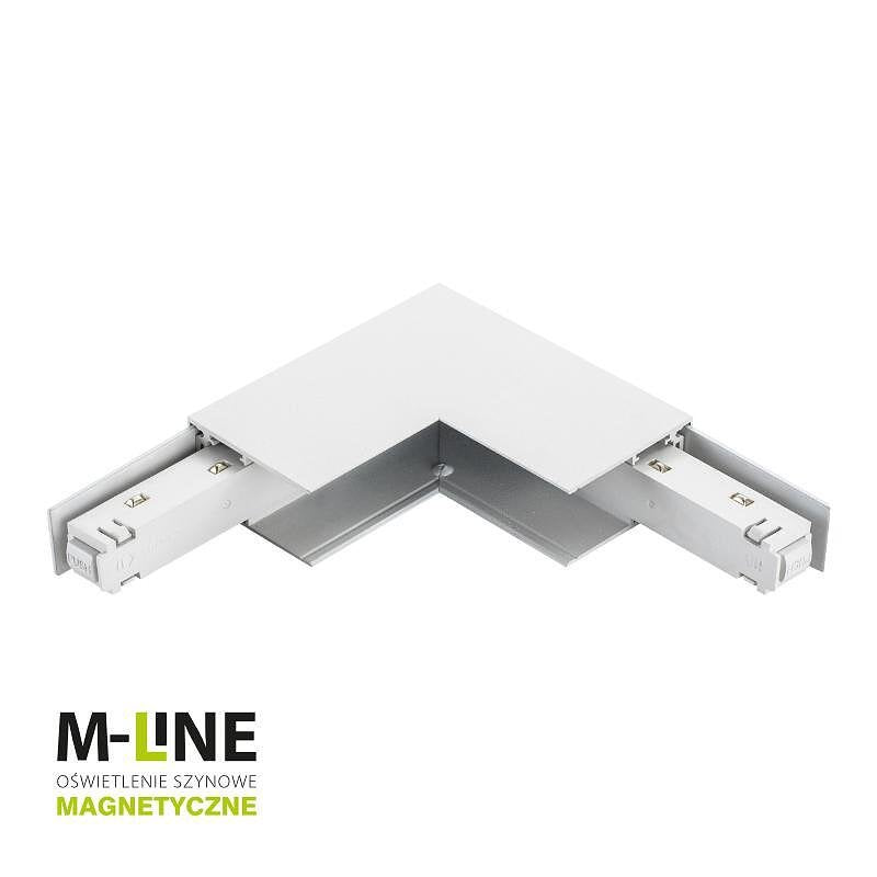 Конектор за магнитни релси за външен монтаж, вертикален M-LINE, бял, DPM, MTL-S-VL-W