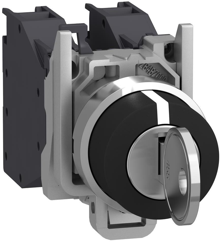 Превключвател черен 1-0-2 2NO с ключ Ø22mm XB4 SE, SCHNEIDER ELECTRIC НИСКО НАПРЕЖЕНИЕ, XB4BG33