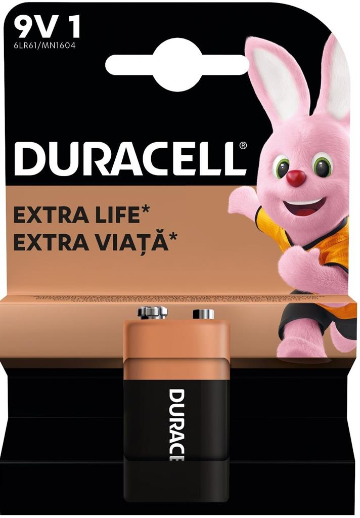 Батерия 9V 6LR61 Duracell, DURACELL, DUR9V