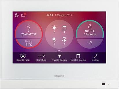 Дисплей HOMETOUCH 2 wire 7'' цвят Бял My Home Bticino, BTICINO, 3488W