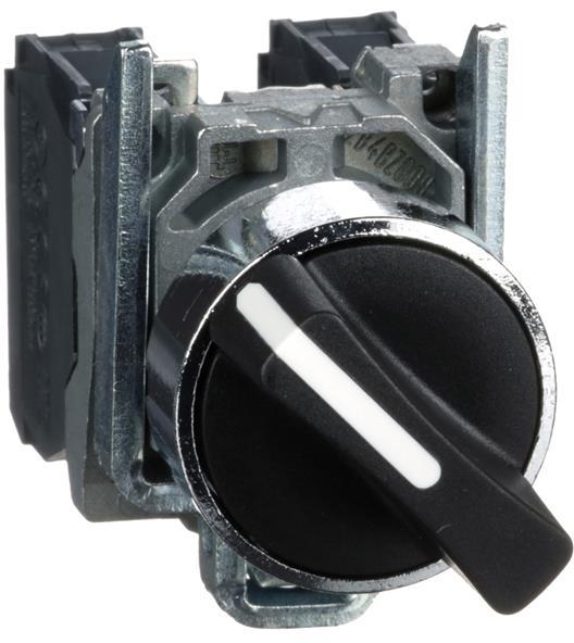 Превключвател черен 1-2 1NO-1NC Ø22mm XB4 SE, SCHNEIDER ELECTRIC НИСКО НАПРЕЖЕНИЕ, XB4BD25
