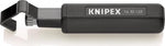 Кабелен нож, за изолация Ø6-29мм, черна ръкохватка 135мм, с фиксатор, Knipex - K1630135SB